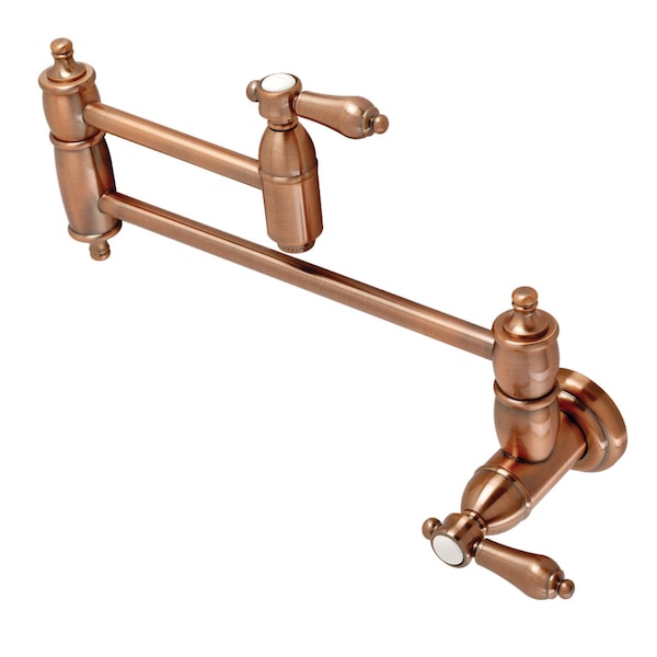 KS310BALAC Heirloom Wall Mount Pot Filler Kitchen Faucet, Copper